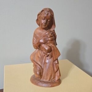 Carved Wooden Sculpture of Mary